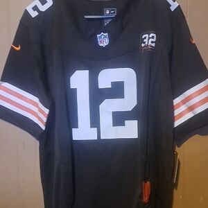 Nike Black and Orange Men's Jersey